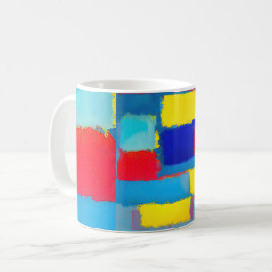 "Cobalt Carnival" Abstract Art Coffee Mug