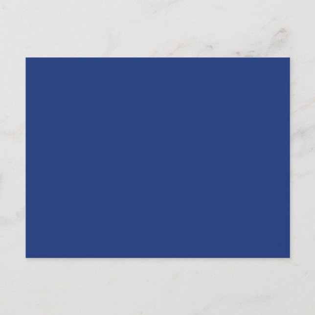 Cobalt Dark Blue Solid Trend Colour Background Postcard (Front)