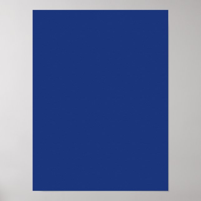 Cobalt Dark Blue Solid Trend Colour Background Poster (Front)