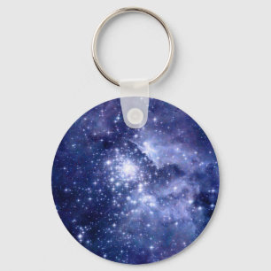 Cobalt Dreams Stars Galaxies Space Universe Key Ring