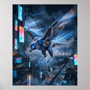 Cobalt Falcon Dive Poster