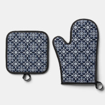 Cobalt Garden Tile – Blue and White Floral
