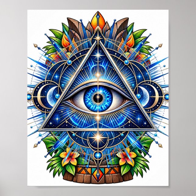 Cobalt Orbit Eye Poster (Front)
