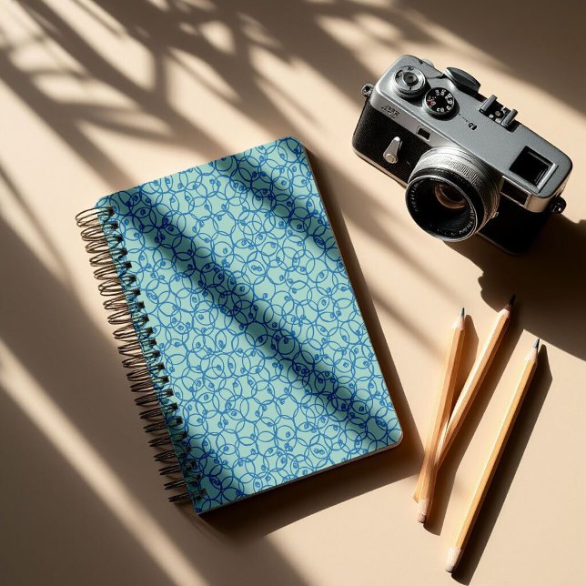 Cobalt Scribble Rings – minimal modern Pattern Planner (Creator Uploaded)