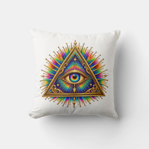 Cobalt Sun Eye Cushion