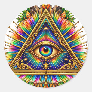 Cobalt Sun Eye Sticker