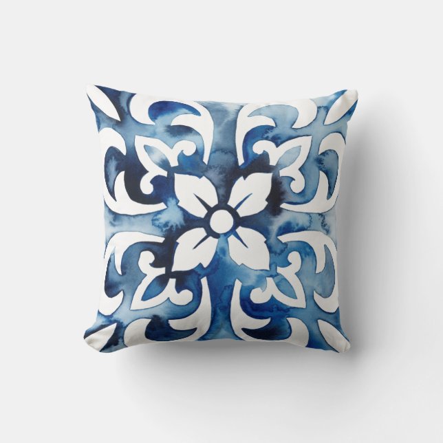 Cobalt Tile II Cushion (Front)