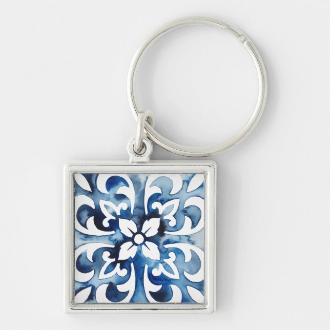 Cobalt Tile II Key Ring (Front)