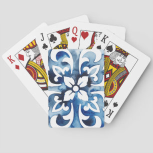 Cobalt Tile II Playing Cards