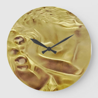CobaltMoonDesign, Lalique Design Gold, Wall Clock