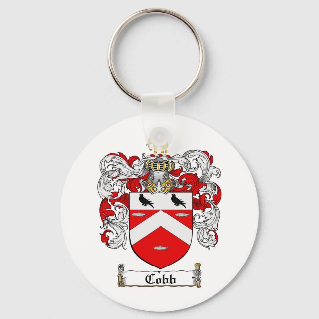 COBB FAMILY CREST -  COBB COAT OF ARMS KEY RING (Front)