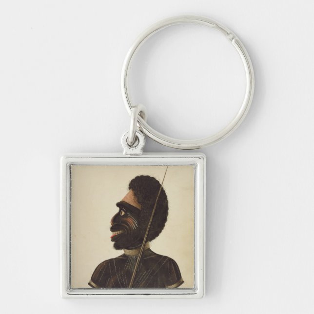 Cobbawn Wogi, native chief of Port Stephen Key Ring (Front)