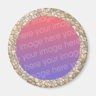 cobblestone photo frame magnet