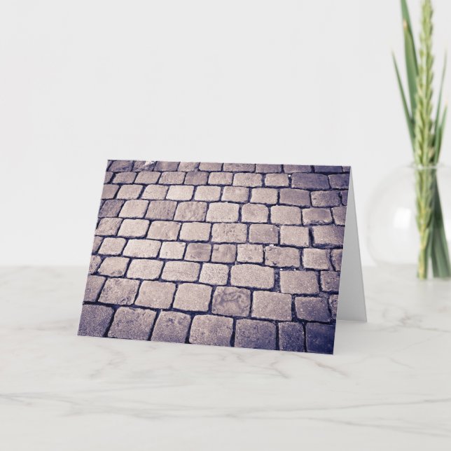 Cobblestone Street Detail, Horizontal Card (Front)