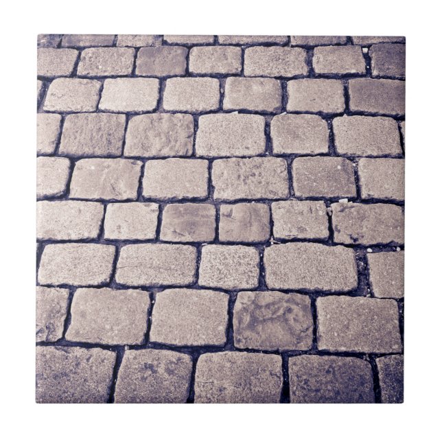 Cobblestone Street Detail, Horizontal Ceramic Tile (Front)