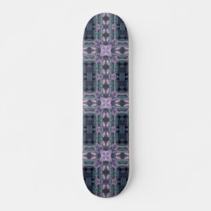 Cobblestones mystical turquoise violet geometric skateboard