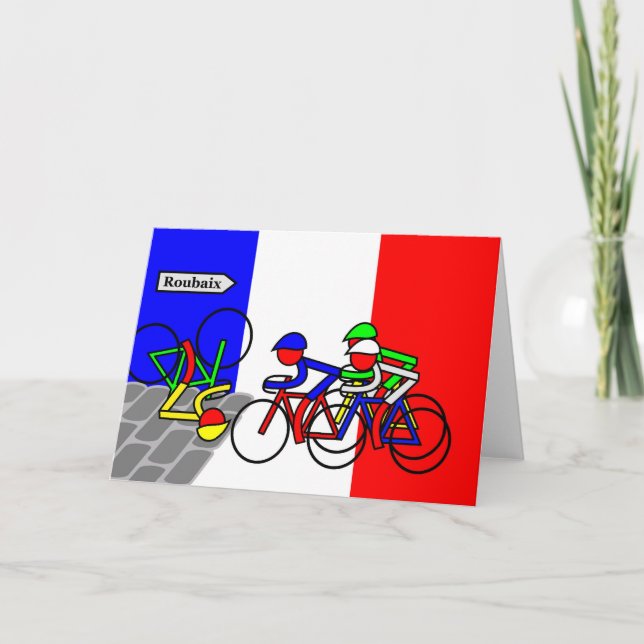 Cobblestones near Roubaix - Tour de France Card (Front)