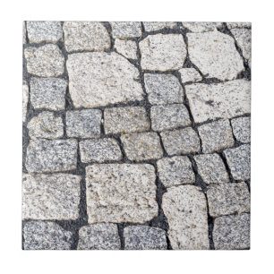 Cobblestones of a street in detail ceramic tile