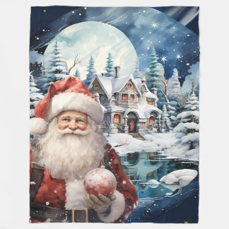 Cobertor de Lã (Wool )Noite do Papai Noel Fleece Blanket