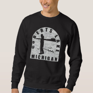 Coberts Lake Ice Fishing Michigan Sweatshirt