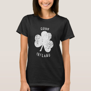 Cobh Cork Ireland Vintage Shamrock Distressed Look T-Shirt
