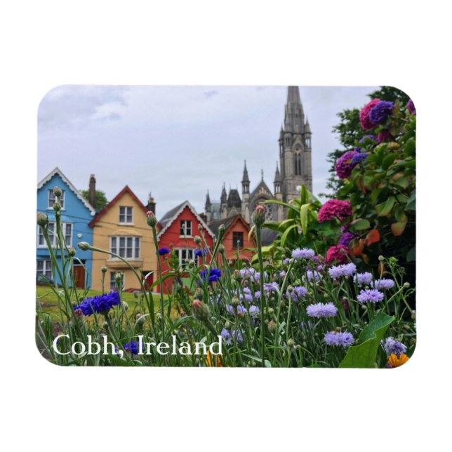 Cobh, Ireland Colourful Hydrangeas Magnet (Horizontal)