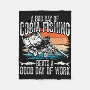 Cobia Fisherman Lure Fishing Rod Equipment Cobia F Fleece Blanket
