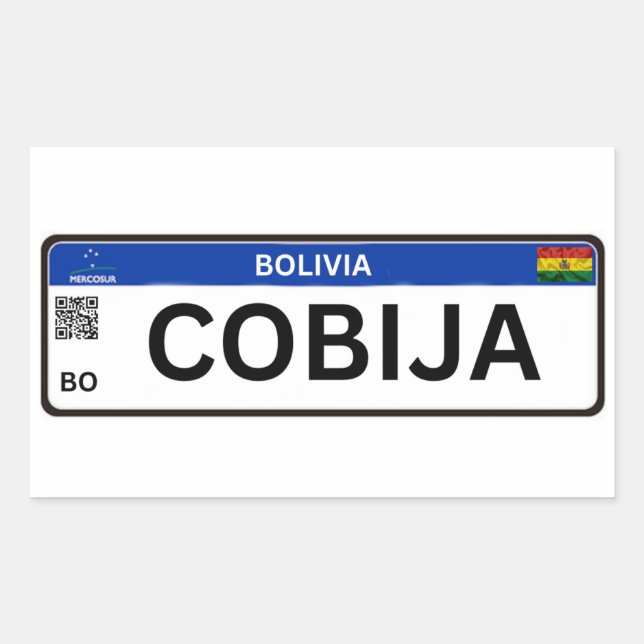 Cobija Mercosur Rectangular Sticker (Front)