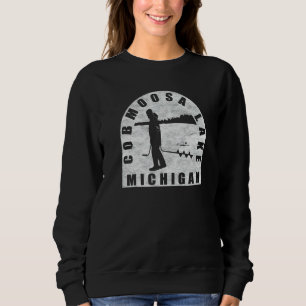 Cobmoosa Lake Ice Fishing Michigan   Sweatshirt