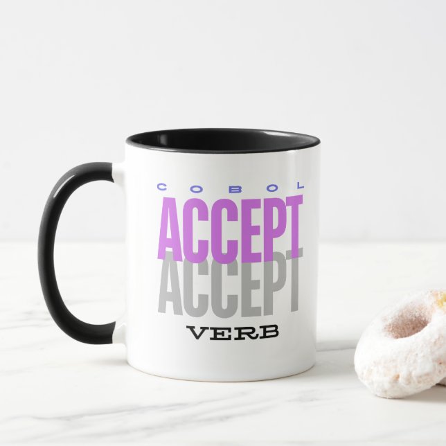 Cobol Programming Accept Verb Mug (With Donut)