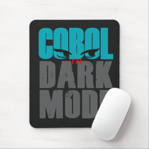 Cobol Programming in Dark Mode Mouse Pad