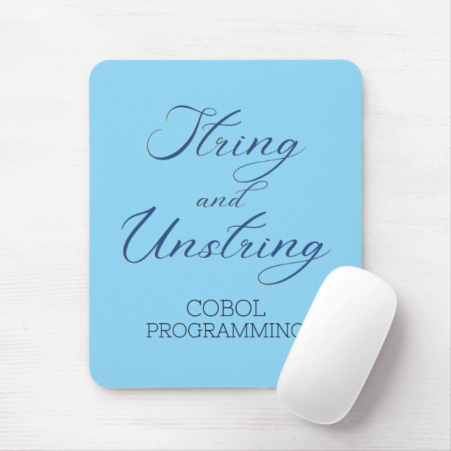 Cobol Programming String and Unstring Verb Mouse Pad (With Mouse)