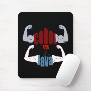 Cobol vs Java Programming Languages Showdown  Mouse Pad
