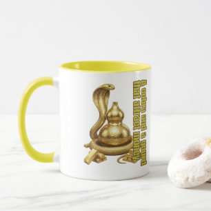 cobra and a gourd that attract money mug