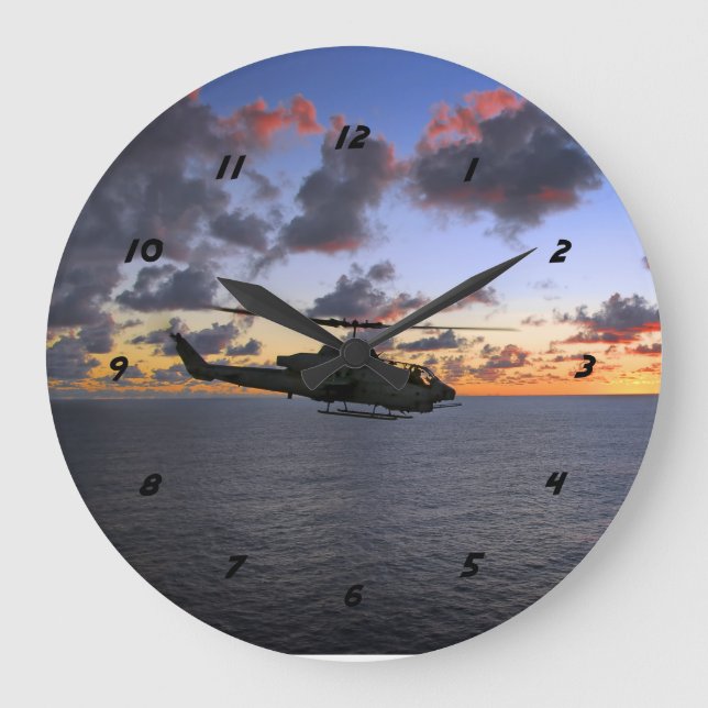 Cobra Attack Helicopter Large Clock (Front)