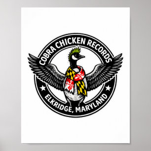 Cobra Chicken Record Label Ltimore Maryland Goose Poster