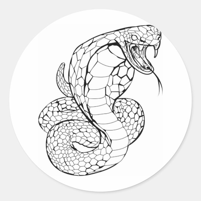 cobra classic round sticker (Front)