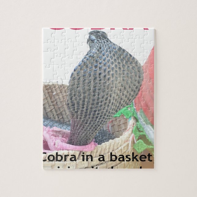 Cobra in Basket Art Print Jigsaw Puzzle (Vertical)