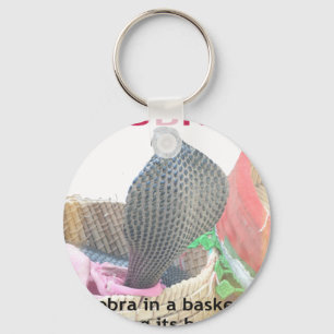 Cobra in Basket Art Print Key Ring