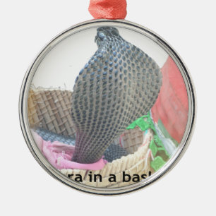 Cobra in Basket Art Print Metal Tree Decoration