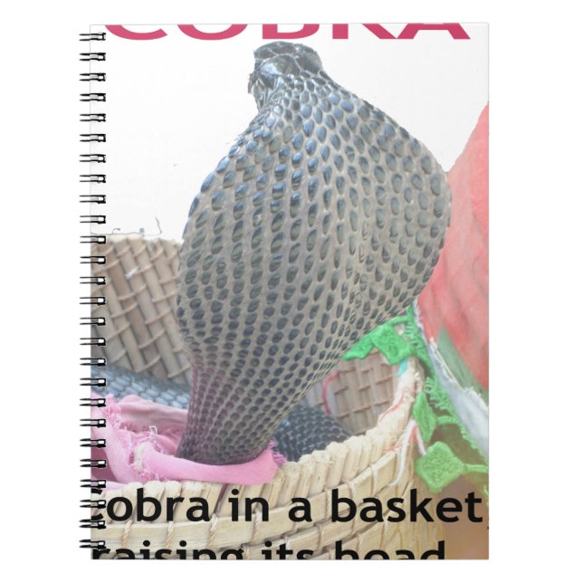 Cobra in Basket Art Print Notebook (Front)