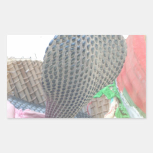 Cobra in Basket Art Print Rectangular Sticker