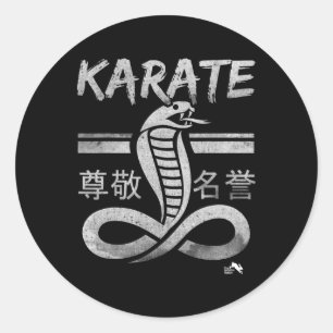 Cobra Karate Martial Arts Classic Round Sticker