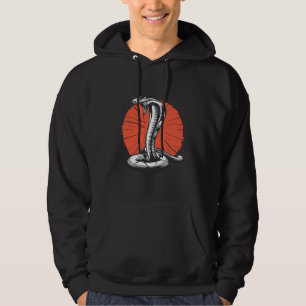 Cobra Open Hood, Snake Attacking Hoodie