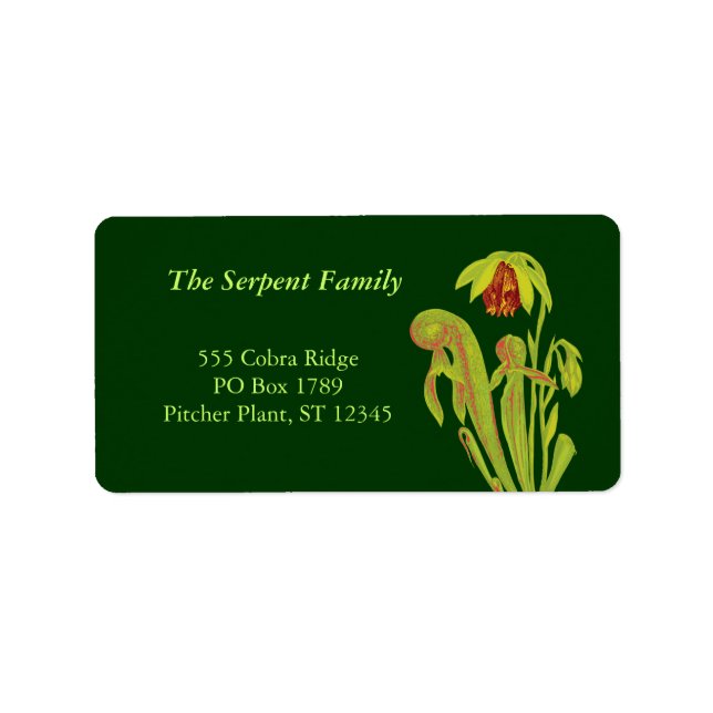 Cobra Plant Address Labels (Front)