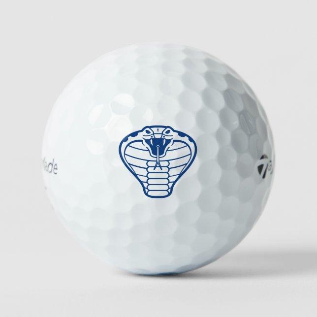 Cobra Snake Blue Illustration animals Golf Balls (Front)