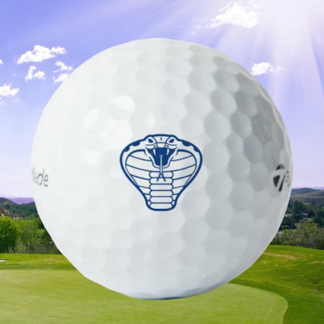 Cobra Snake Blue Illustration Boa Reptile Golf Balls (Creator Uploaded)