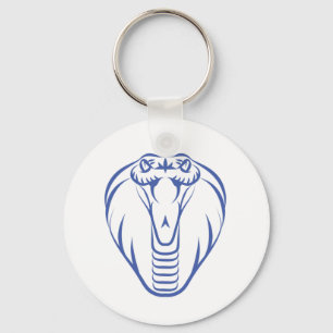 Cobra Snake Blue Predator Boa Reptile Key Ring