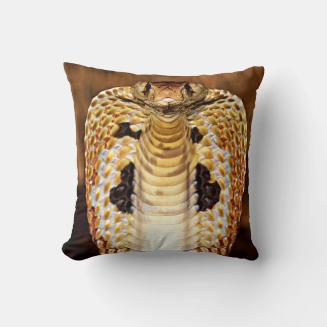 Cobra Snake Hooded / Fire Blazing Editable! Cushion (Front)
