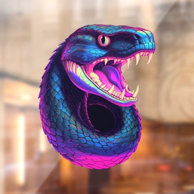 Cobra Snake in Vaporwave Aesthetic Style (Sheet 2)